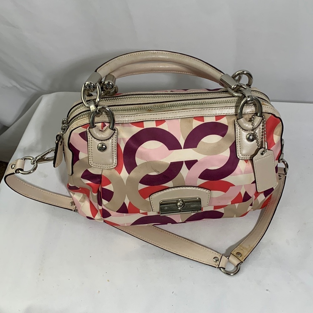Coach Signature Scribble Print Crossbody Satchel … - image 2